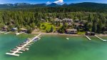 Drone shot of Mountain Harbor from Above Whitefish Lake